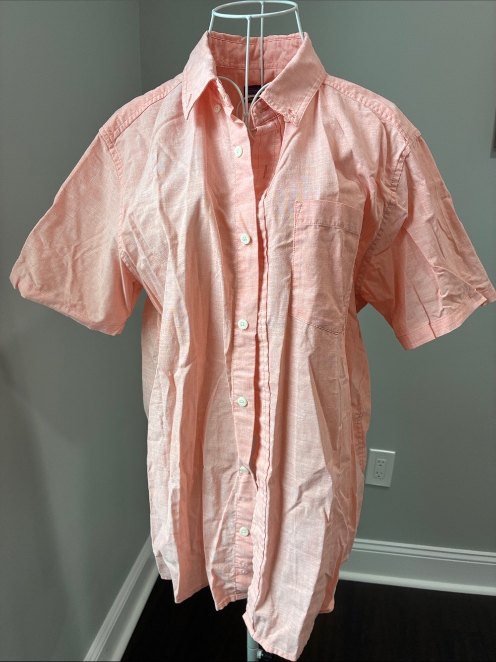 Patagonia Light Peach Short-Sleeve Button-Down Shirt
